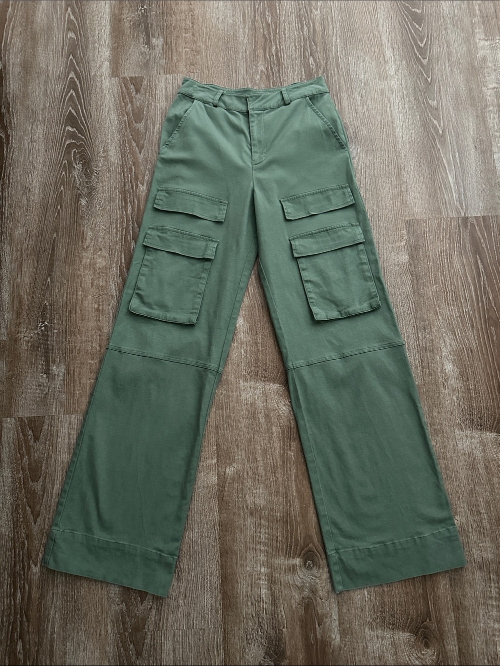 bp Olive Green Wide-Leg Cargo Pants